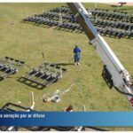 aeração flutuante tubos